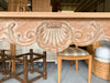 Wood Carved Shell Console Table