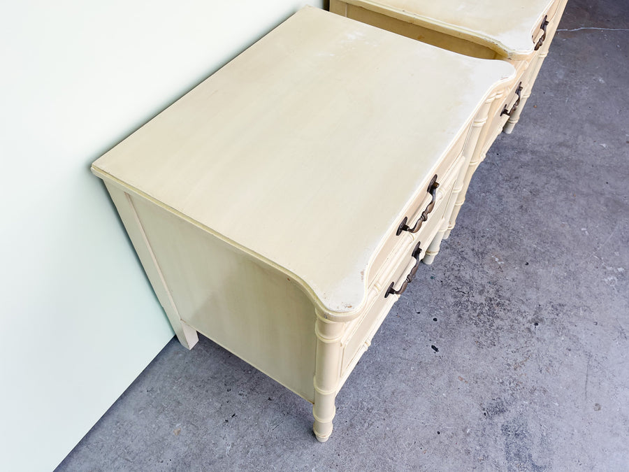 Pair of Faux Bamboo Nightstands