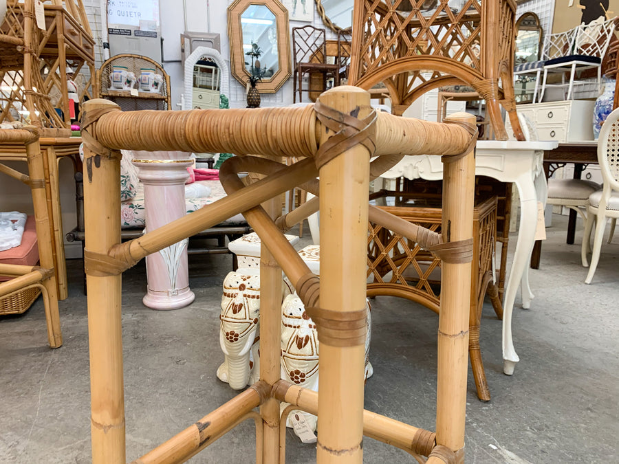 Set of Three Palecek Bamboo Bar Stools