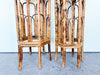 Pair of Tortoiseshell Rattan Plant Stands