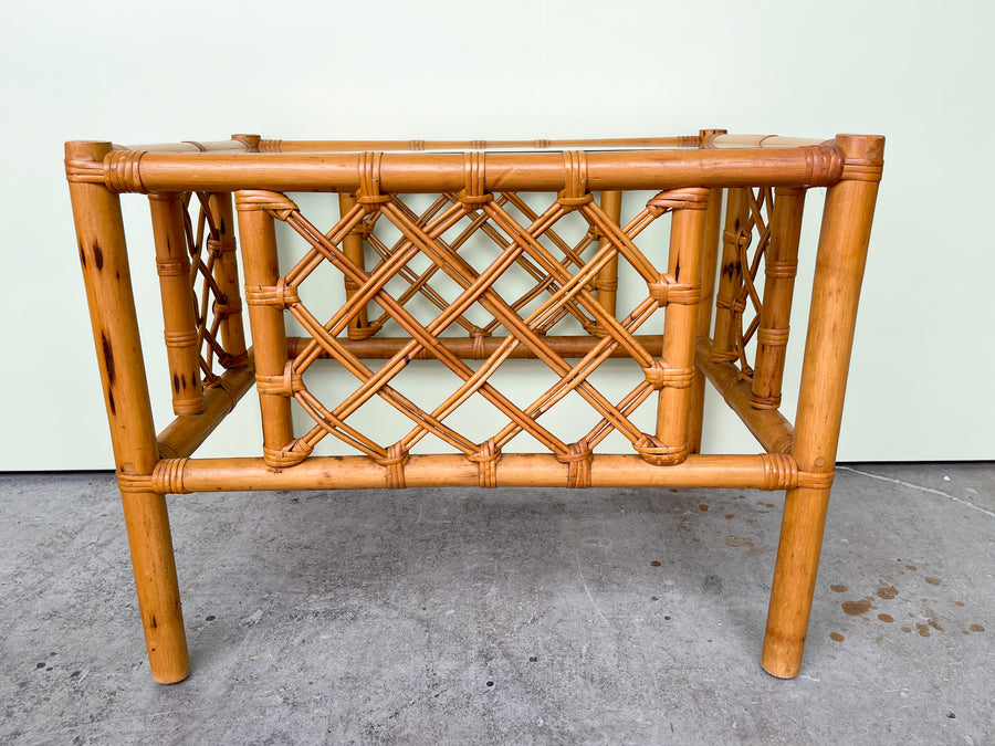 Pair of Ficks Reed Rattan End Tables