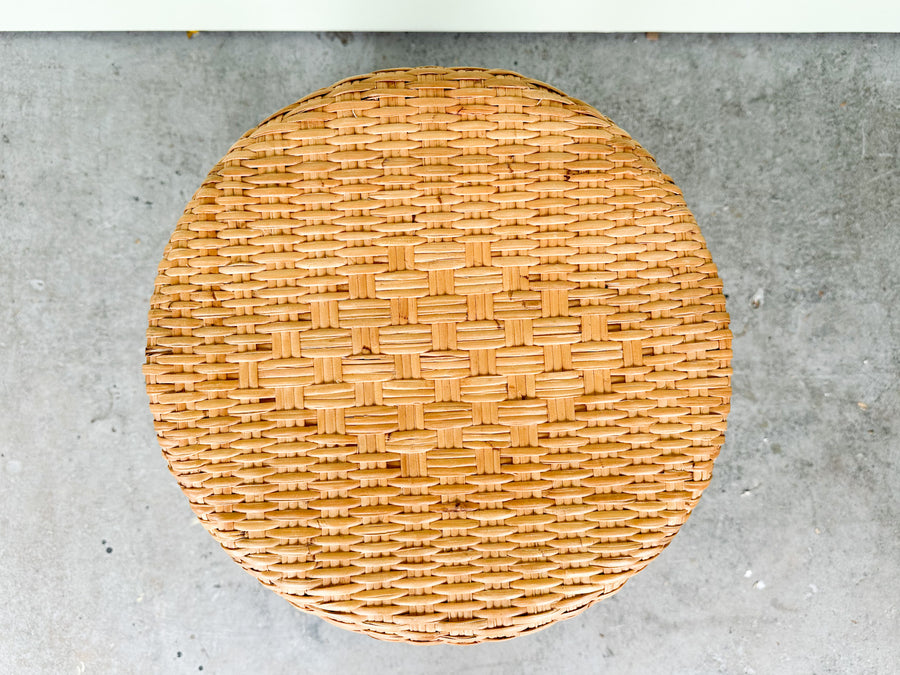 Pair of Modern Rattan Bar Stools