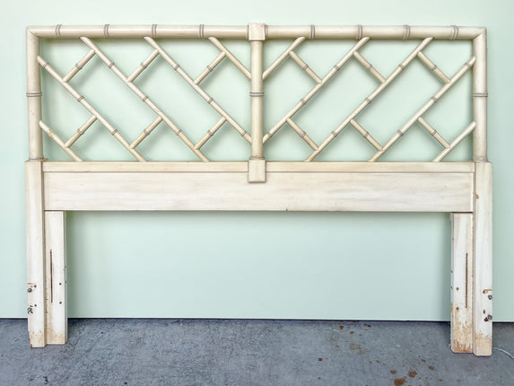 Chippendale Faux Bamboo Queen Headboard