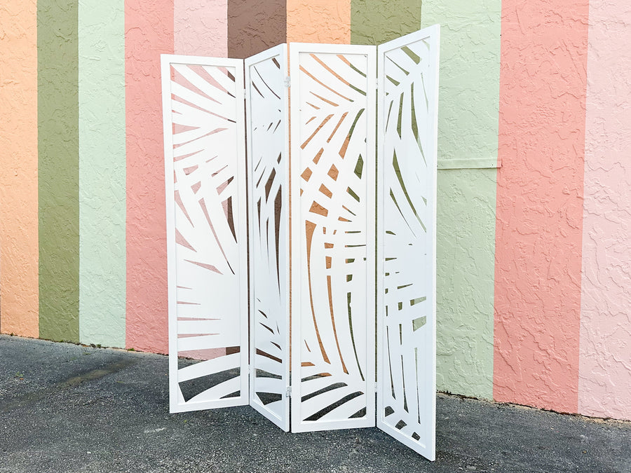 Modern Palm Cut Out Screen