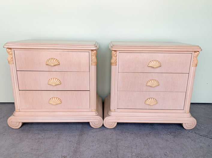 Art Deco Chic Shell Night Stands