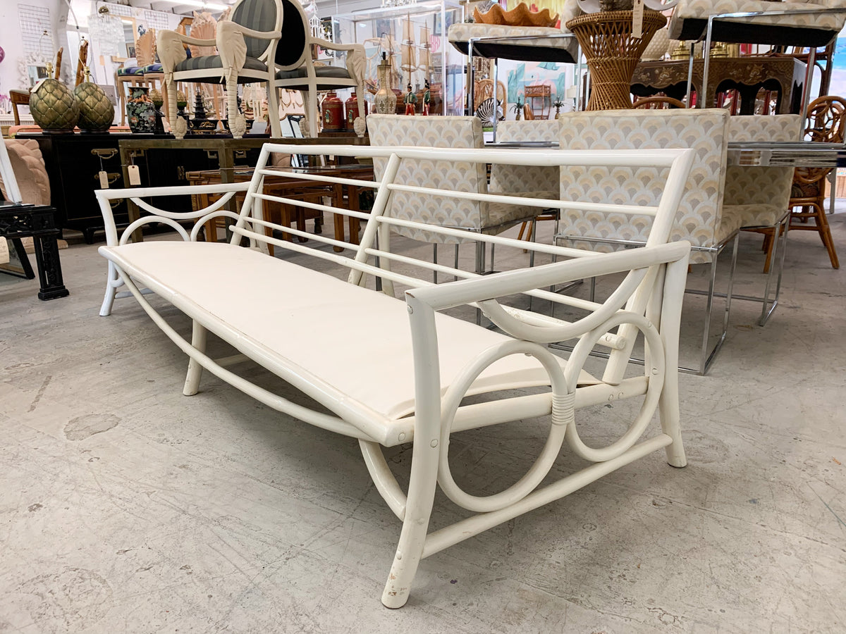 50’s Chic Circle Rattan Sofa