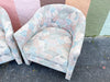 Pair of Palm Print Upholstered Chairs