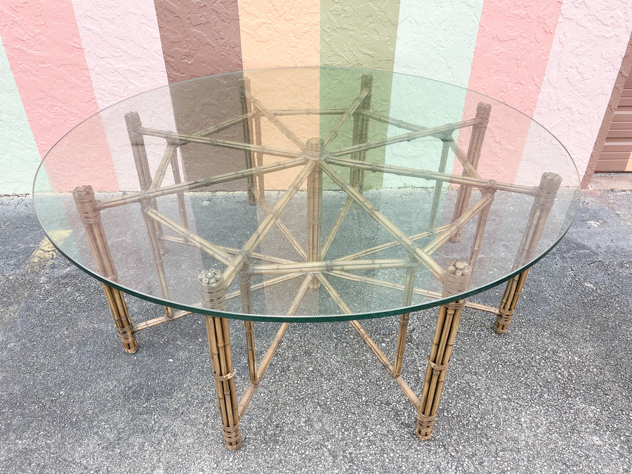 McGuire Rattan Dining Table