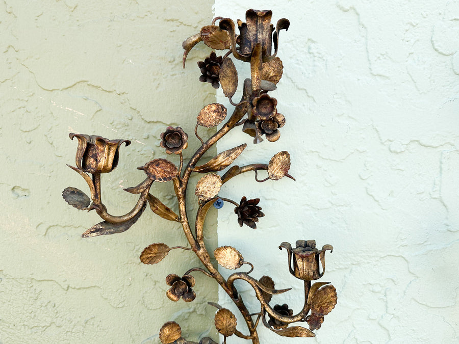 Pair of Italian Tole Wall Sconces