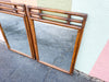 Pair of Handsome Ficks Reed Rattan Mirrors