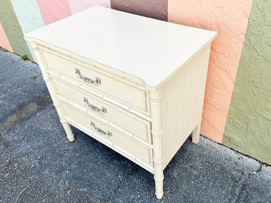 Oversized Faux Bamboo Nightstand