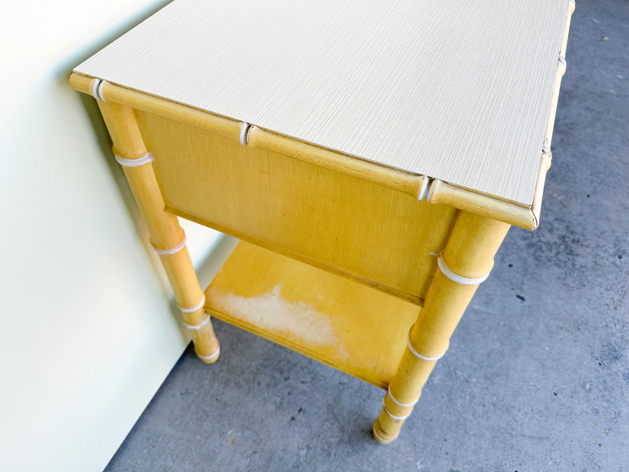 Pair of Faux Bamboo Thomasville Nightstands