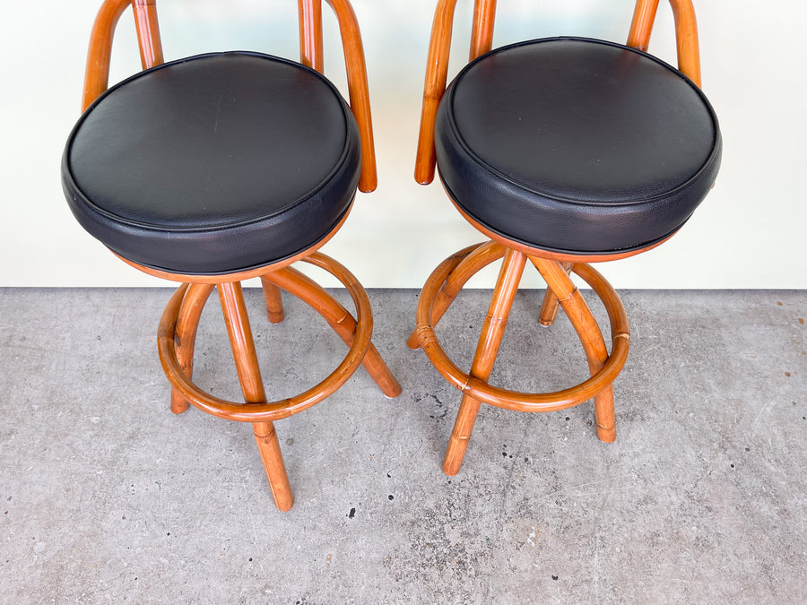 Pair of Old Florida Style Bar Stools
