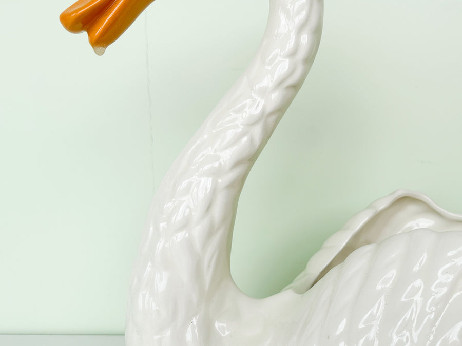 Large Italian Swan Cachepot