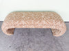 Waterfall Zebra Print Upholstered Bench