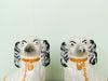 Pair of Black and White Dog Figurines