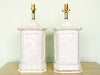 Pair of Faux Bamboo Pagoda Lamps