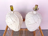 Pair of Plaster Palm Frond Lamps