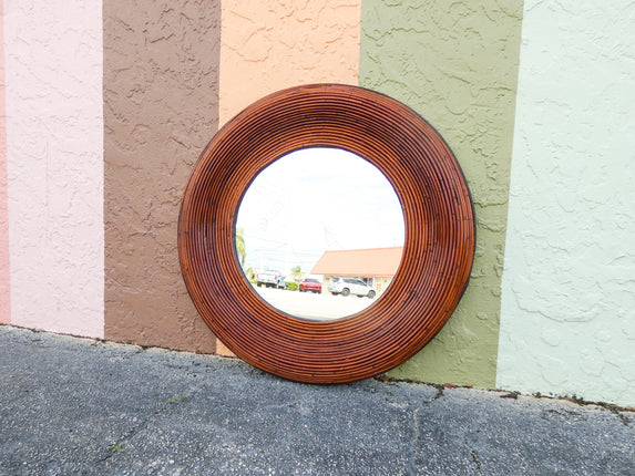 West Indies Style Rattan Mirror