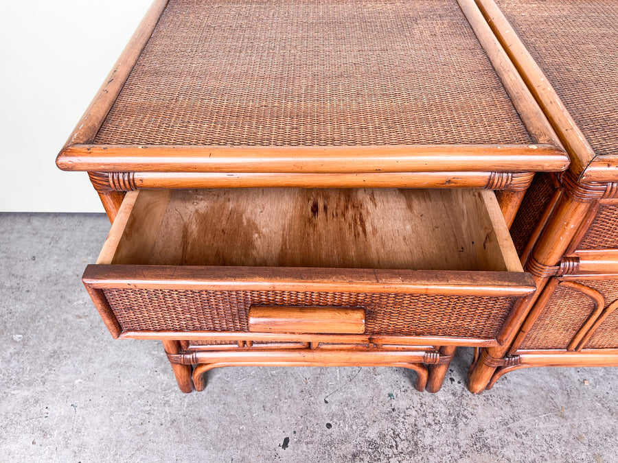 Pair of Cute Rattan Night Stands