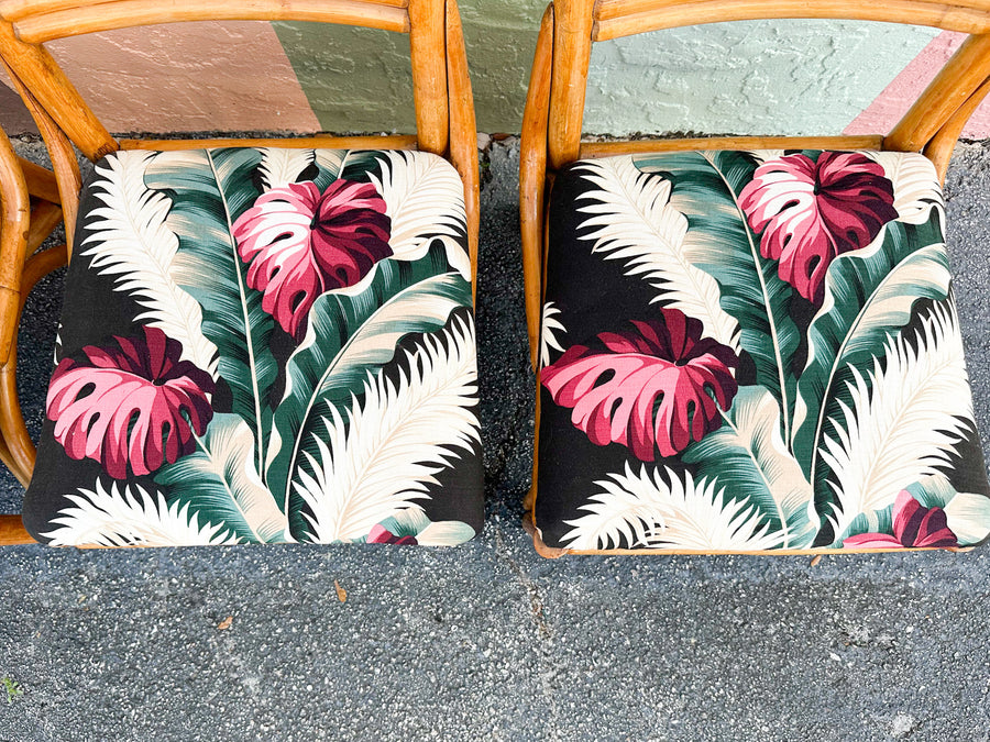 Warehouse Wedneday: Set of Four Old Florida Rattan Dining Chairs