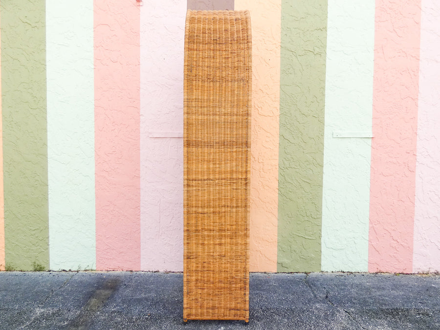 Large Rattan Arch Etagere