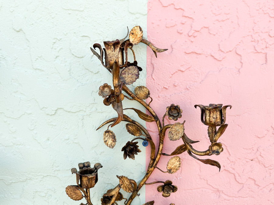 Pair of Italian Tole Wall Sconces
