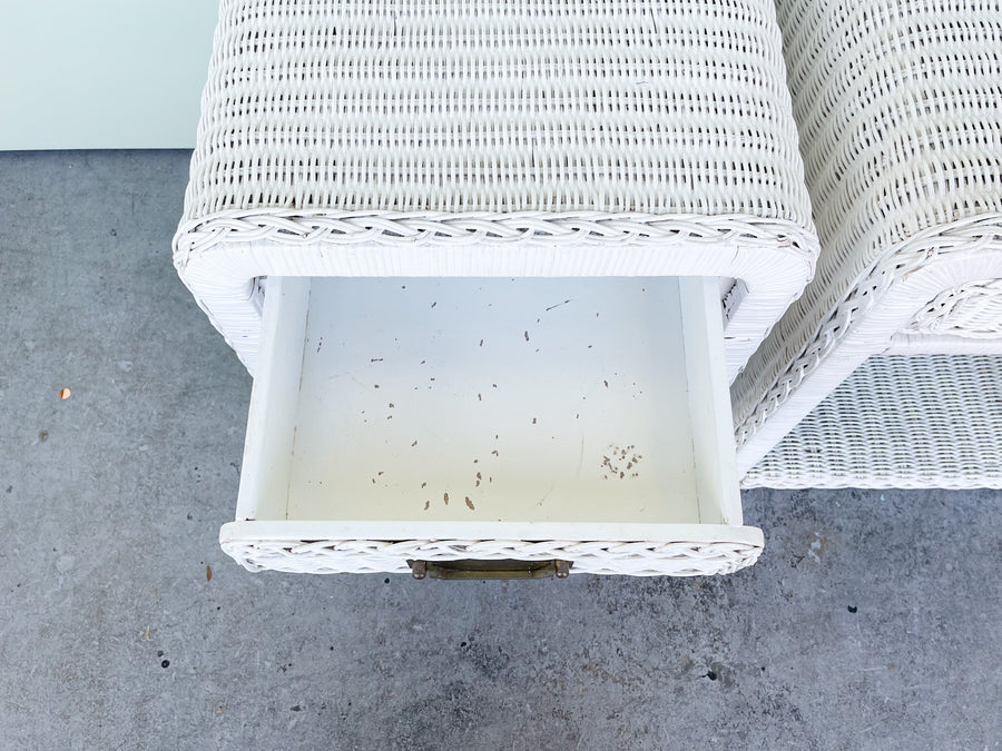 Pair of Sweet Wicker Nightstands