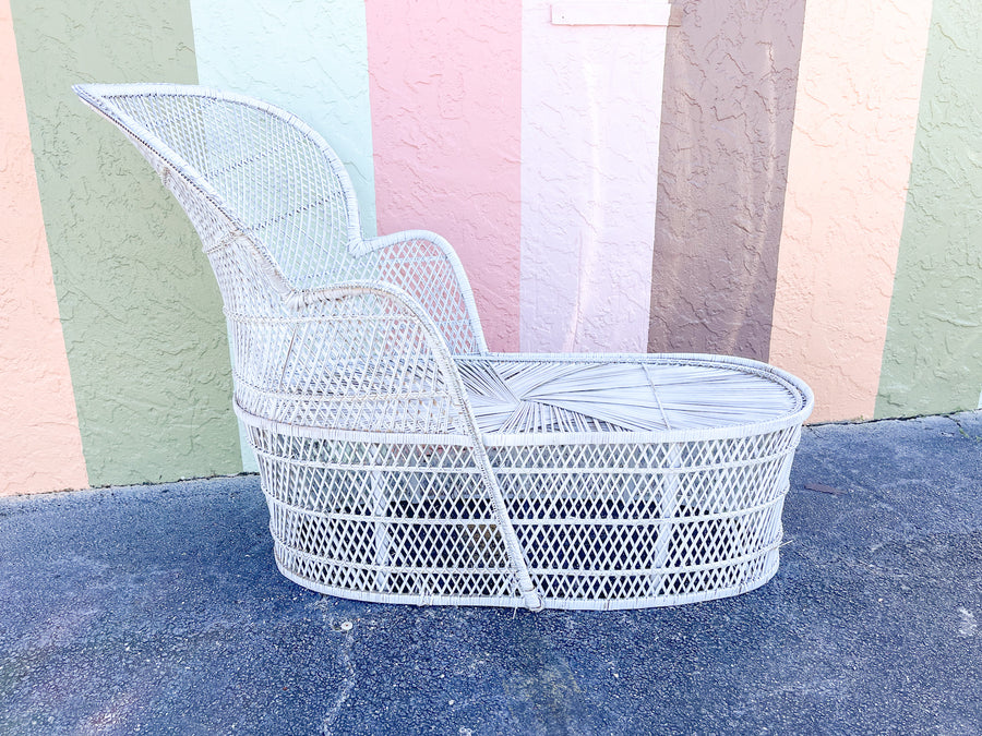 Woven Wicker Chaise