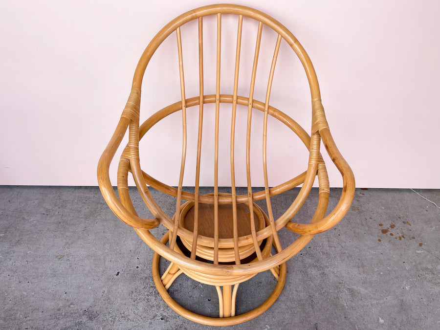 Pair of Islandy Rattan Swivel Chairs