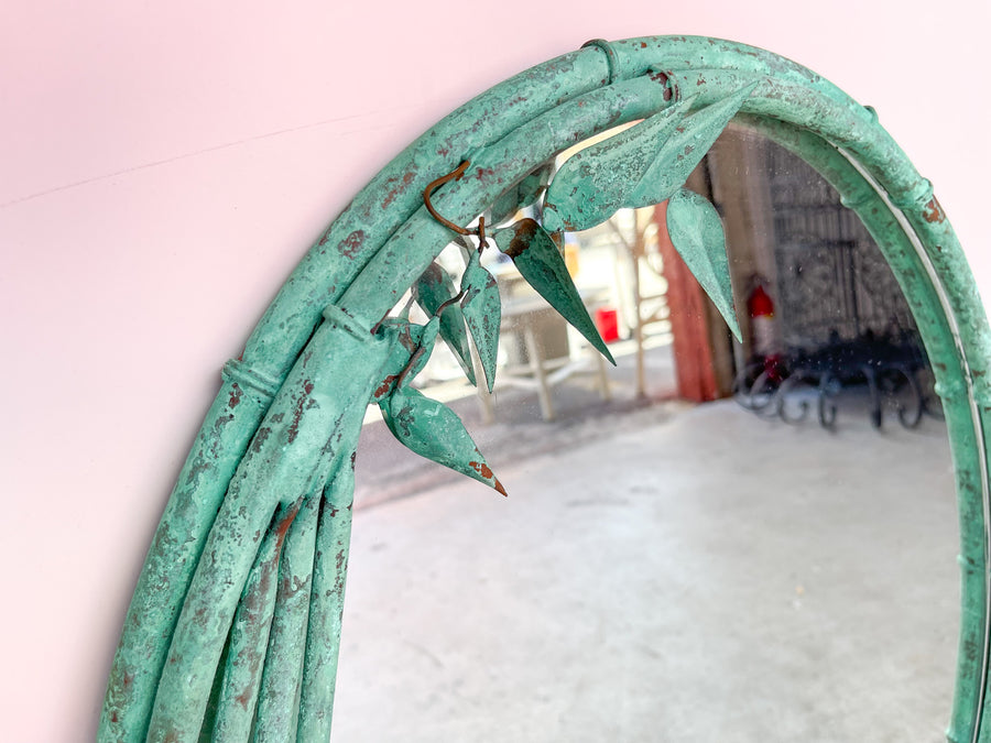Copper Bamboo Leaf Mirror