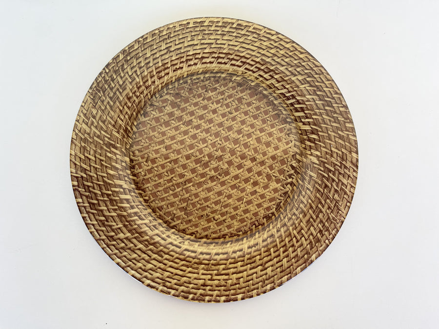 Set of Ten Faux Cane Chargers