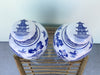 Pair of Blue and White Pagoda Ginger Jars