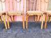 Set of Six Italian Rattan Dining Chairs