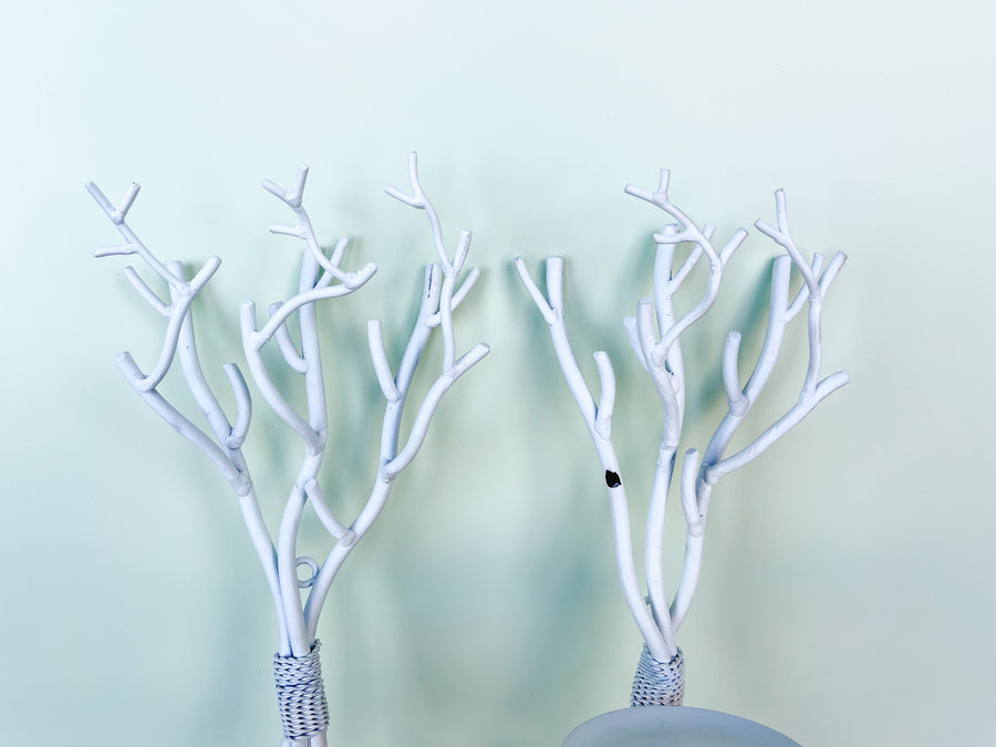 Pair of Metal Coral Sconces