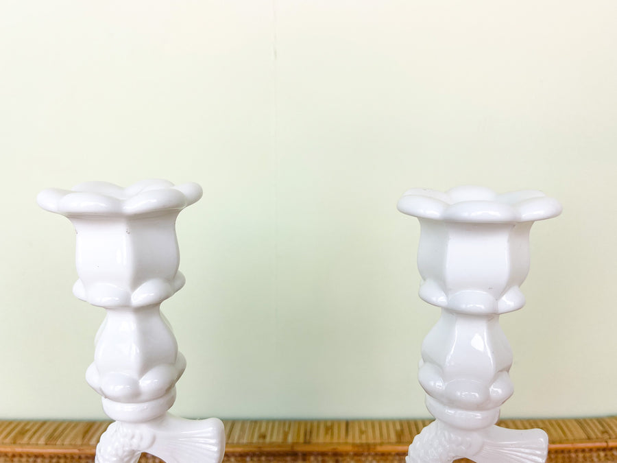 Pair of Koi Fish Candlesticks