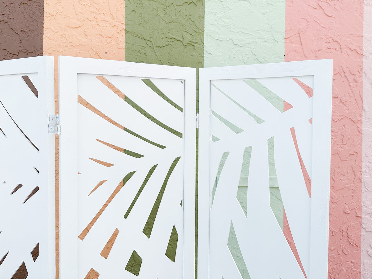Modern Palm Cut Out Screen