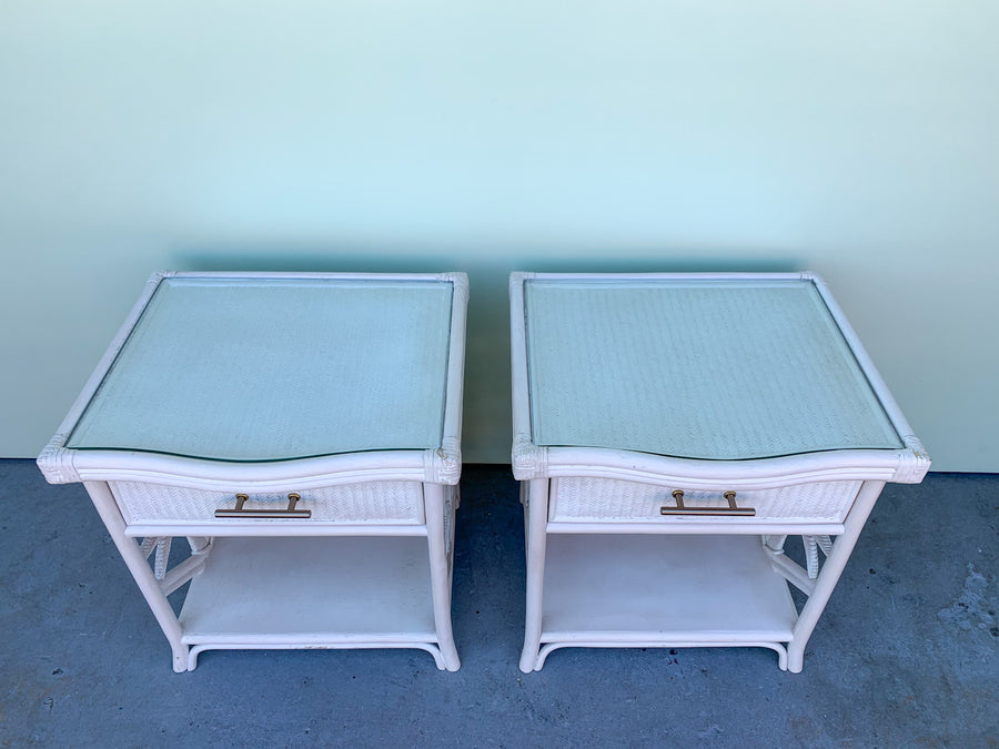 Pair of Palm Tree Nightstands