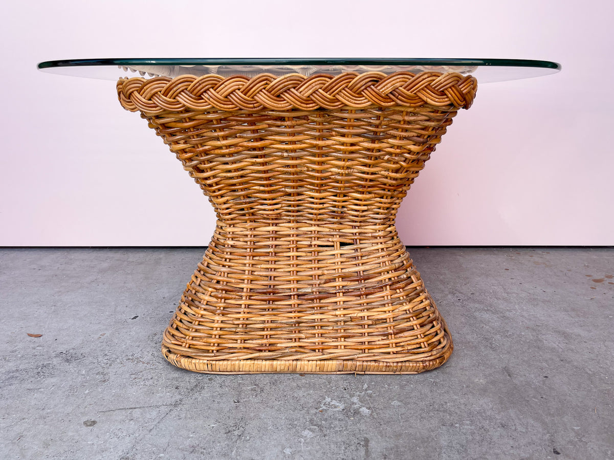 Braided Rattan Coffee Table