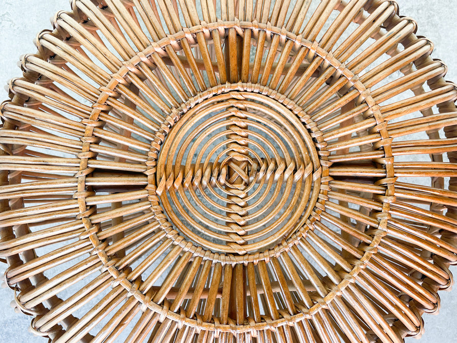 Albini Style Rattan Ottoman