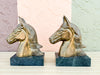 Pair of Brass Horse Head Bookends