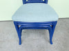 Royal Blue Rattan Desk and Chair