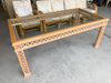 Diamond Pattern Fretwork Dining Table