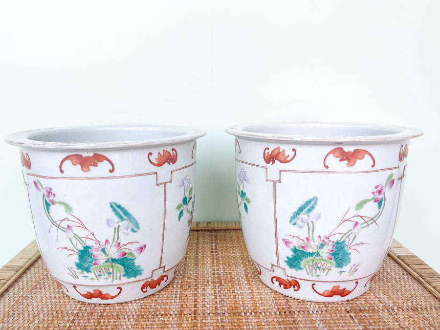 Pair of Chinoiserie Chic Cachepots