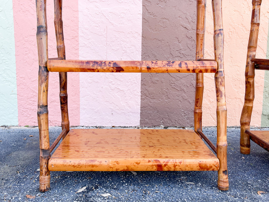 Pair of Tortoiseshell Etageres