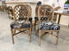 Rattan Game Table and Four Chairs
