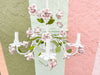 Porcelain Pink Rose Tole Chandelier