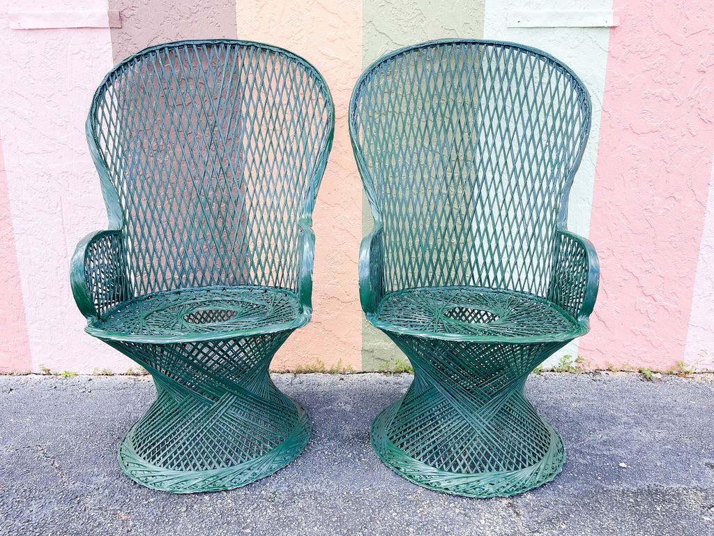 Pair of High Back Webspun Chairs