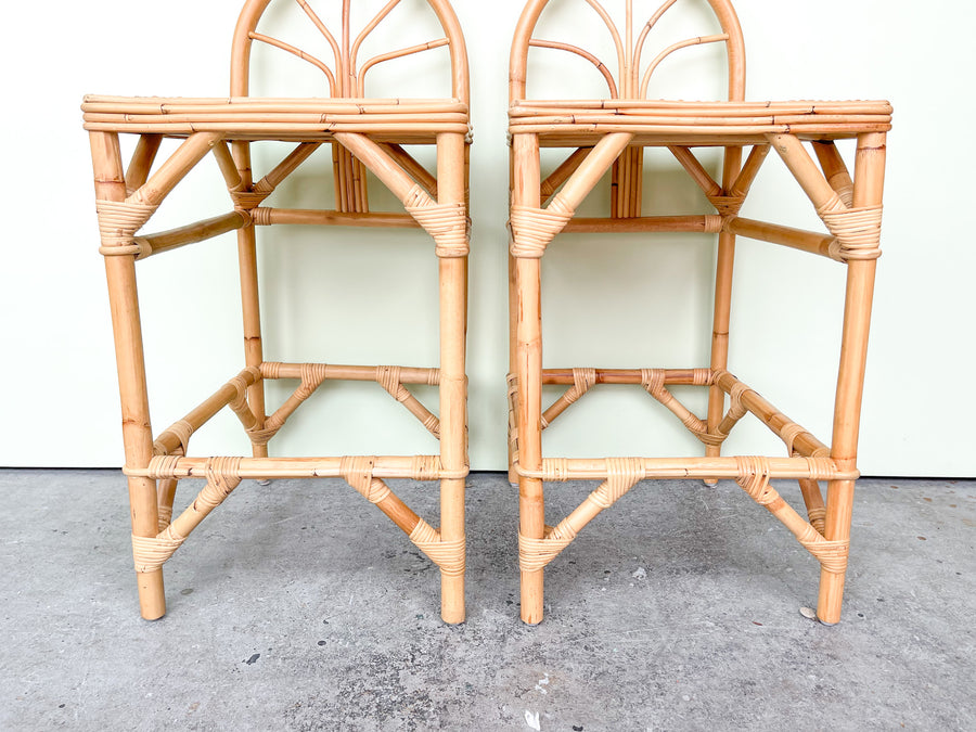 Pair of Island Chic Bamboo Bar Stools