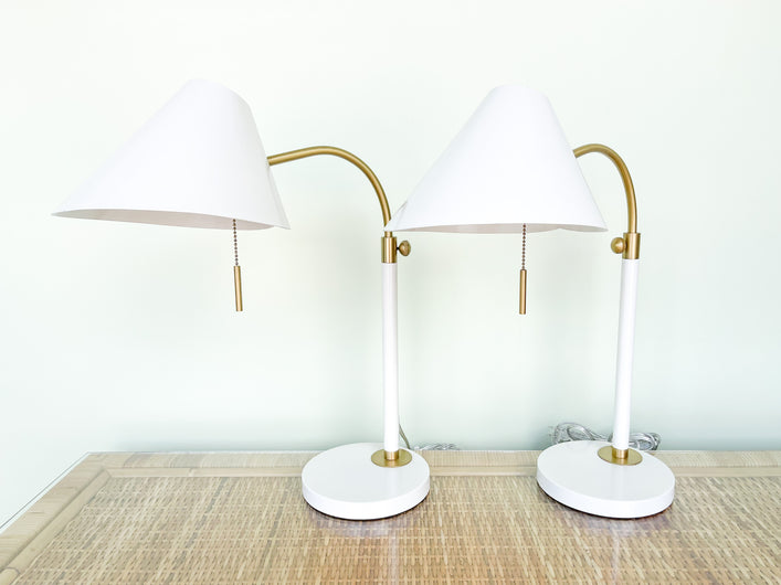 Pair Of Modern MCM Task Lamps